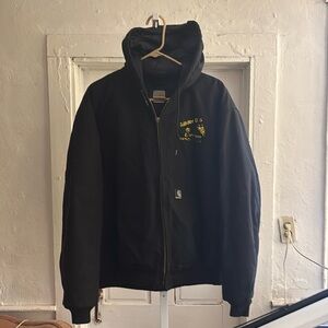Vintage Carhartt jacket with Misters B’s Logo; zipper is missi pull and works !